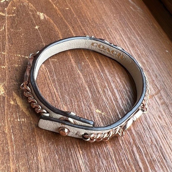 COACH chain link leather bracelet 🤎 - Picture 2 of 7